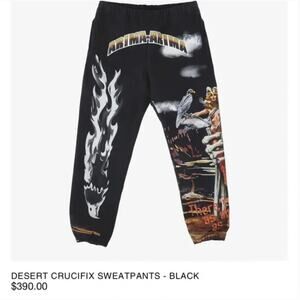 Arima XS Unisex Graphic Black Joggers Dessert Crucifix Sweatpants